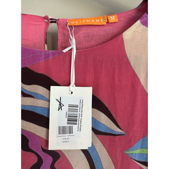 NWT Oliphant Fergana Rhubarb Long Sleeve Mini Shift Dress Sz. Medium - Picture 5 of 14